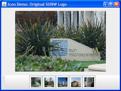 IconDemo 应用程序的初始视图。